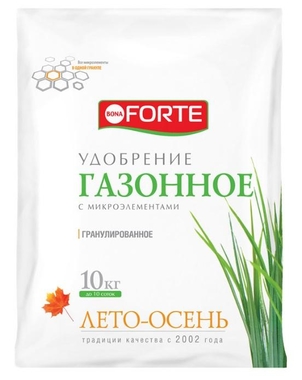 Удобрение ГАЗОННОЕ лето-осень Bona Forte 10 кг