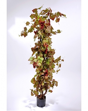 Виноградная лоза с красным виноградом искусственная Н160