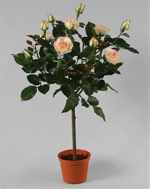 Роза на штоке искусственная H65